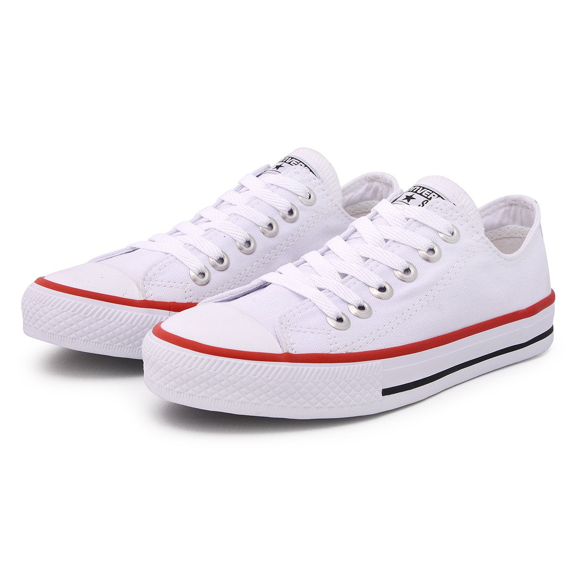 Tênis Converse All Star Branco Lona Feminino e Masculino sola baixa